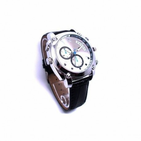 Montre Mini Caméra Cachée HD 1080P 8Go gris Vision nocturne waterproof