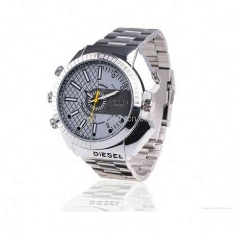 Montre Caméra Espion Cachée HD 1080P 8Go gris waterproof vision nocturne