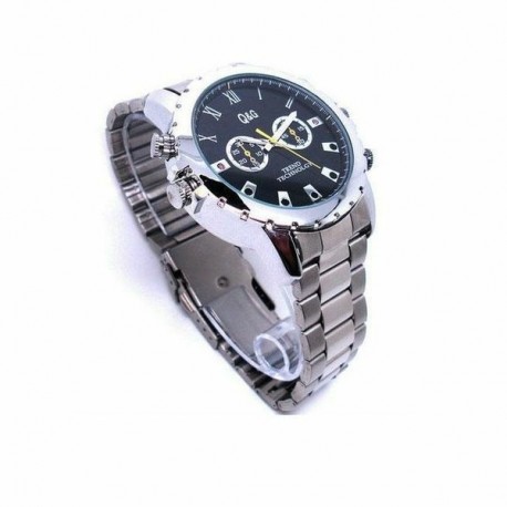 Montre Caméra Cachée jaute définition 1080P 8Go gris Vision nocturne waterproof